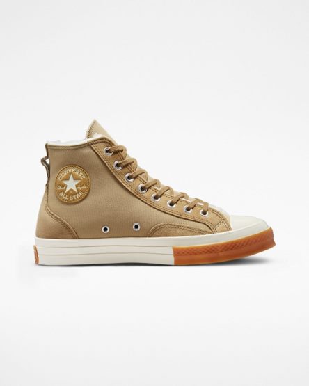 Men's Converse Chuck 70 Lined Colorblock High Top Shoes Khaki | AU 503E4N